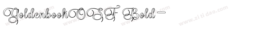 GoldenbookOSF Bold字体转换